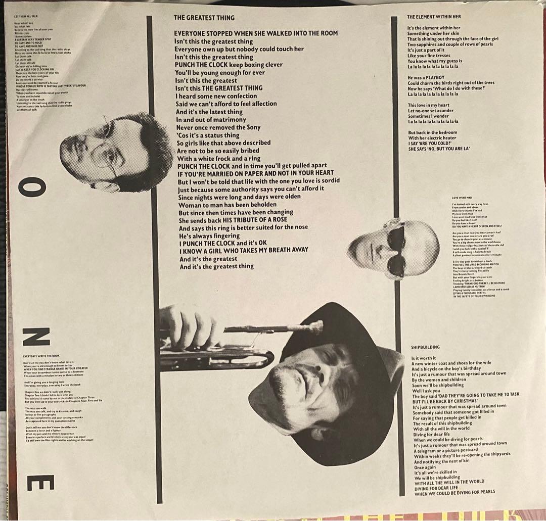 Elvis Costello & The Attractions Punch The Clock US Vinyl LP 1983 Record
