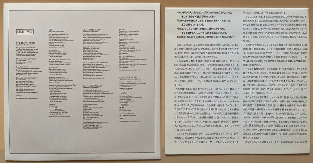 David Pomeranz The Truth Of Us CD Remastered Paper Sleeve Japan 2006 Pop/AOR | Japansoundstore