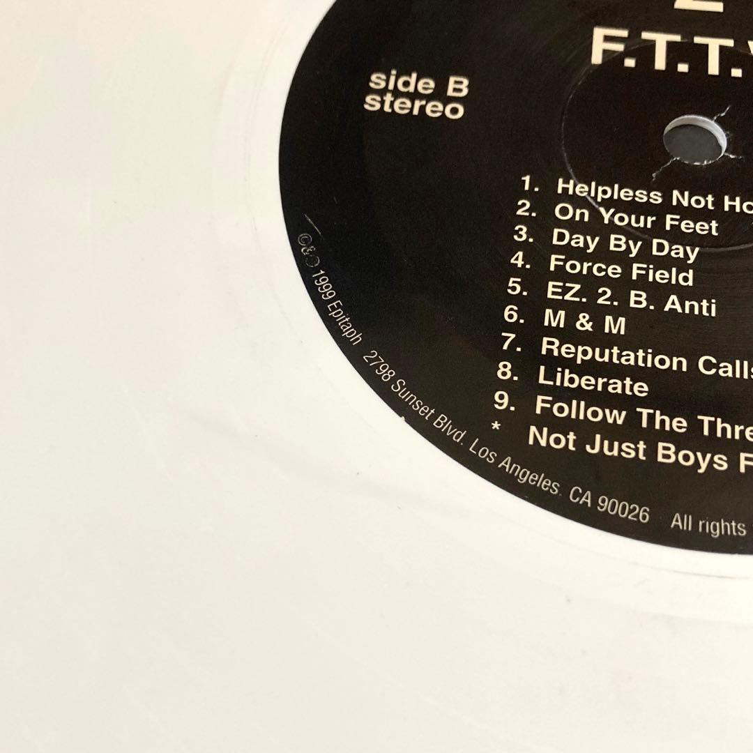 H2O F.T.T.W. LP White Vinyl 1999 Epitaph Records NYHC Hardcore Punk