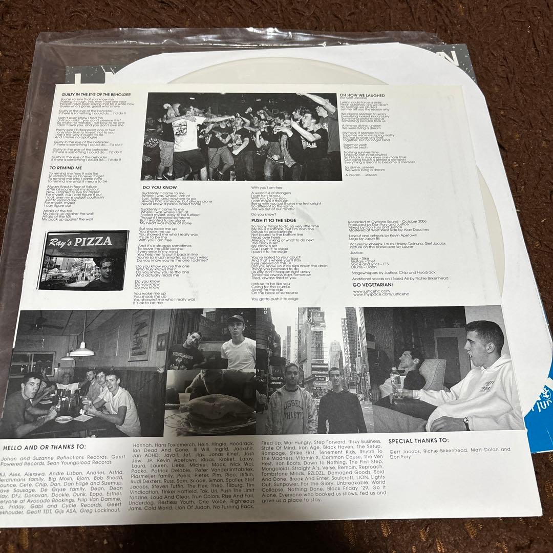 Justice - Escapades LP White Vinyl Record Youngblood Records HC Punk