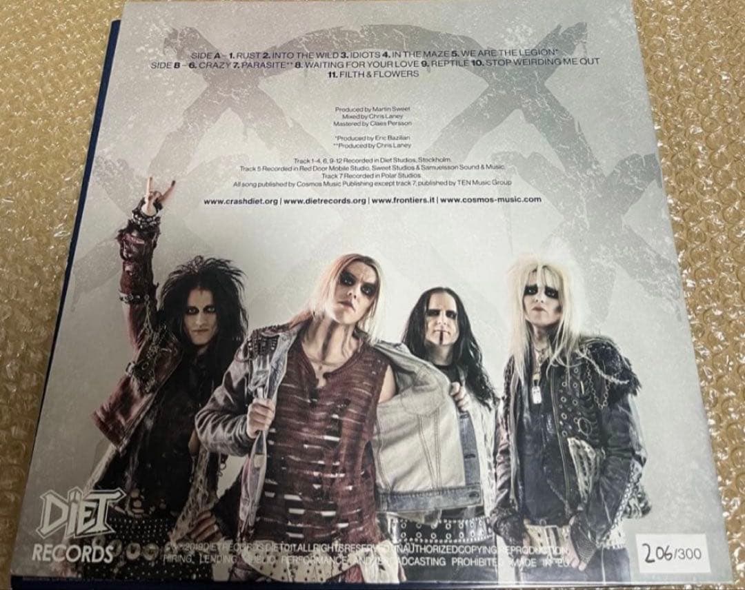 Crashdïet Rust Signed Vinyl LP 300 Limited Numbered Purple Sleaze Glam Metal