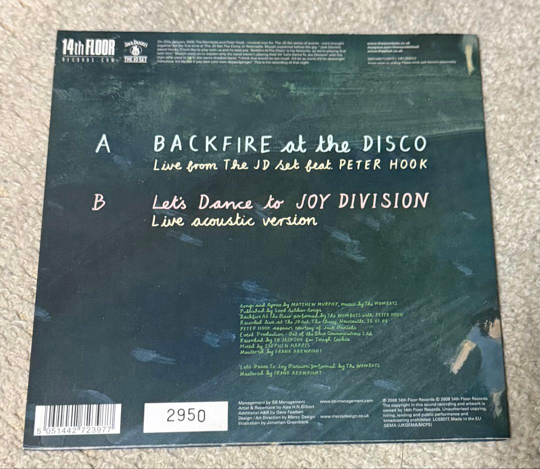 The Wombats Backfire at the Disco Green Vinyl 7" Live Acoustic Used | Japansoundstore