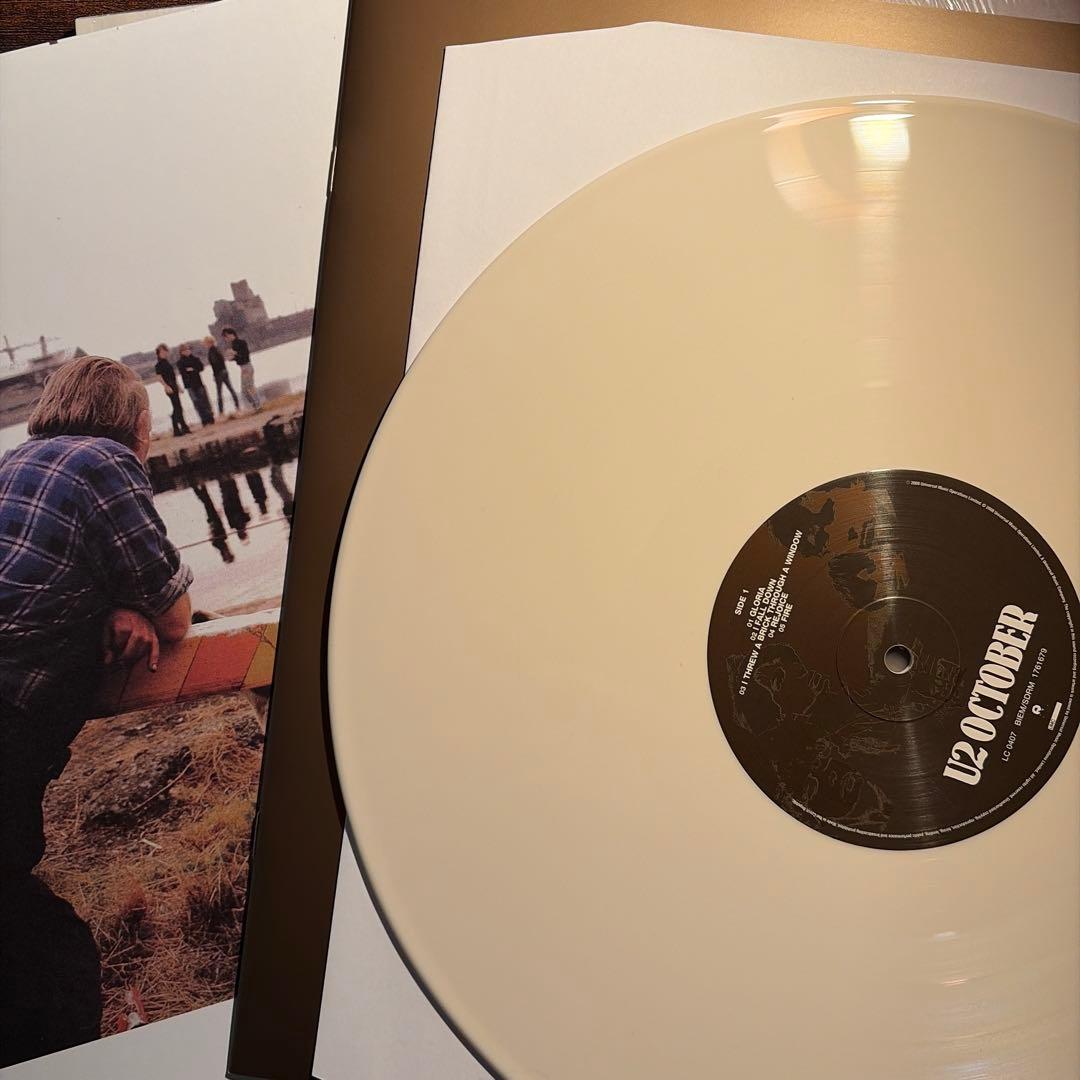 U2 October Limited Edition Cream Vinyl 180g LP Record 2008 Reissue