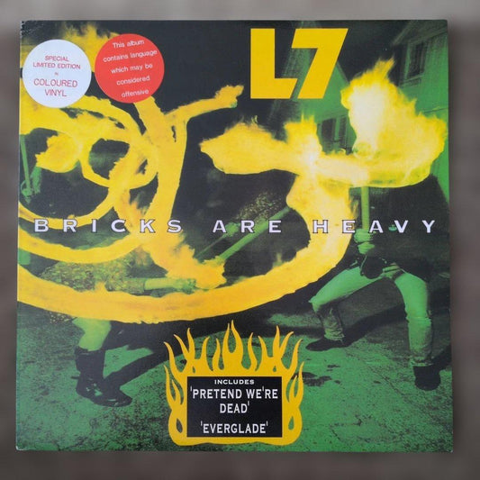 L7 Bricks Are Heavy 1992 Australia Original Limited Green Vinyl LP Rare