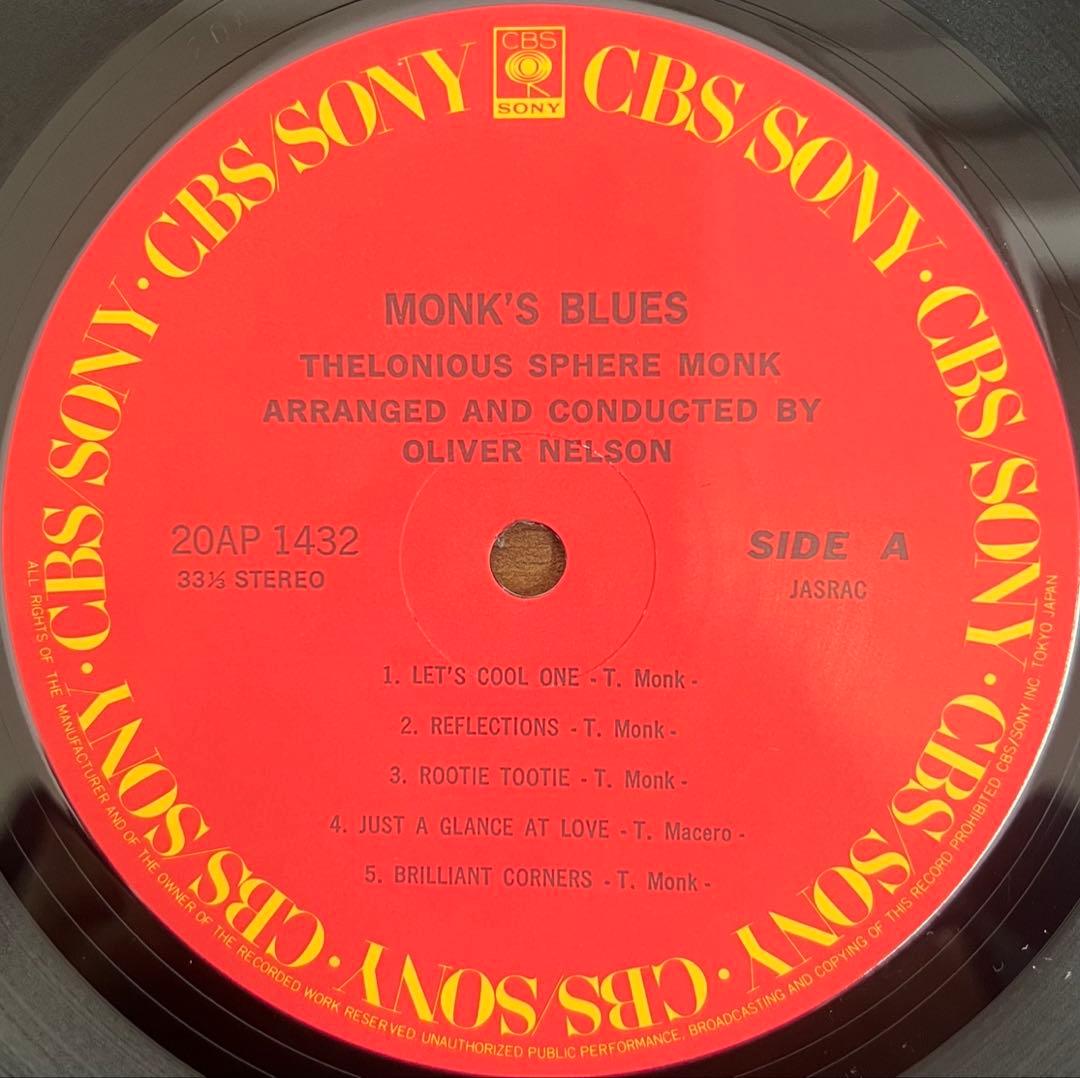 Thelonious Monk - Monk's Blues LP Japan CBS/Sony 20AP 1432 Jazz Vinyl With Obi