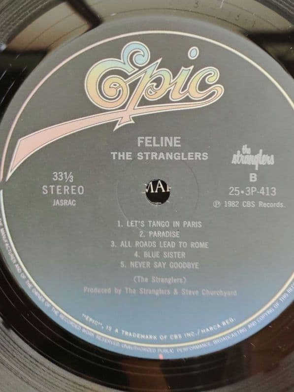 The Stranglers - Feline LP Japan Pressing Vinyl Album with Obi
