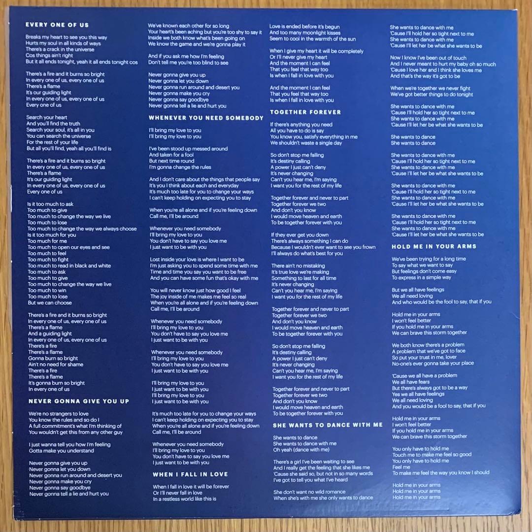 Rick Astley - The Best Of Me 2LP Clear Blue Vinyl Greatest Hits Compilation