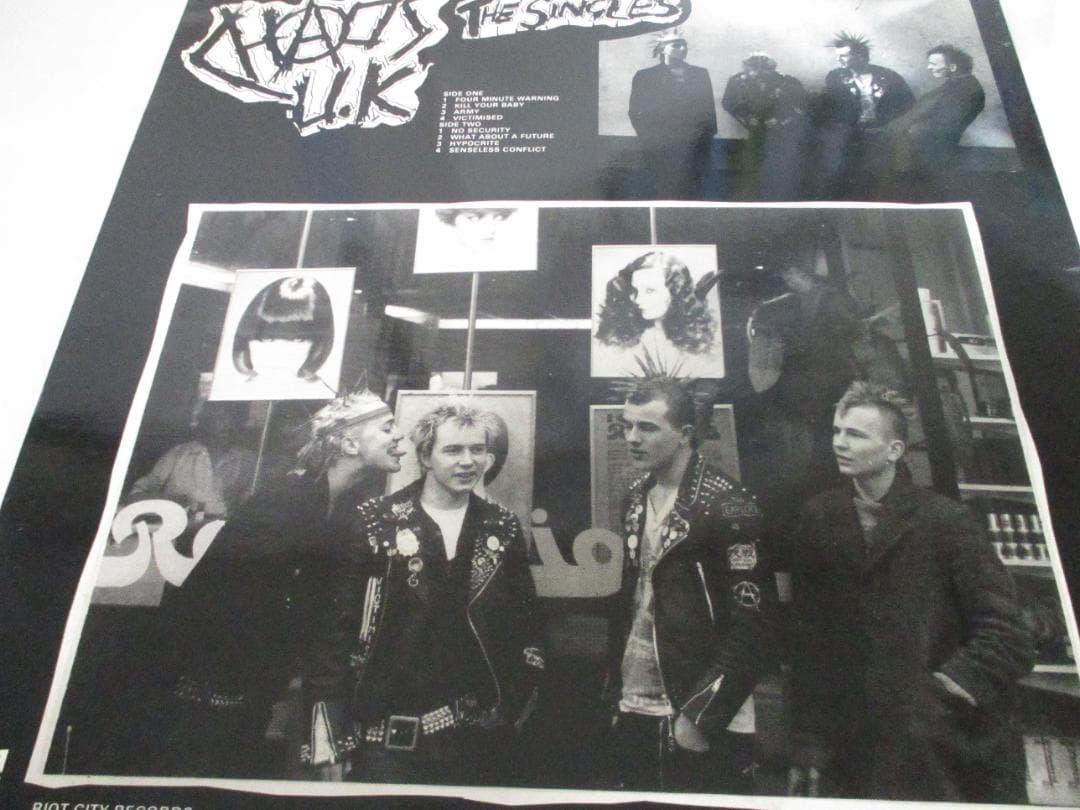 CHAOS U.K. The Singles Vinyl LP 1984 Riot City Records UK Punk HC Compilation