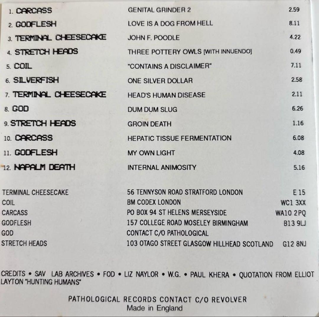 Various Artists - Pathological Compilation CD, 1989 UK Pressing, Rare Industrial