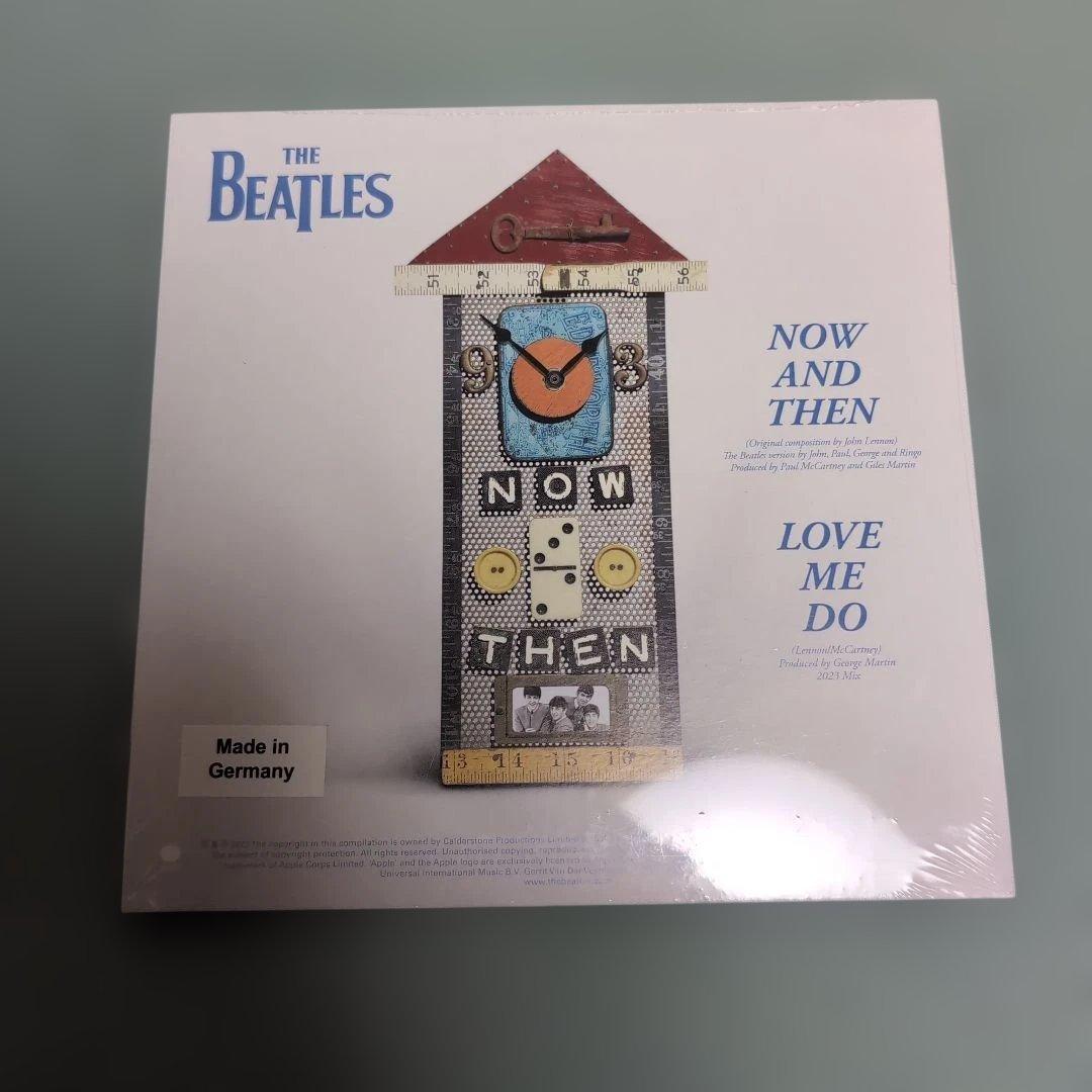 The Beatles - Now And Then / Love Me Do 7" Blue & White Marble Vinyl Single