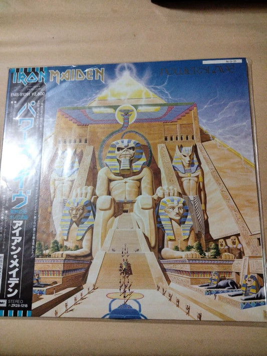 Iron Maiden Powerslave LP Japan Original 1984 Vinyl Record w/Obi Liner Poster
