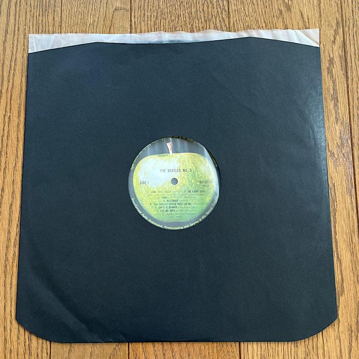 The Beatles No. 5 Japan Apple LP AR-8028 Vinyl OBI Insert Early Pressing