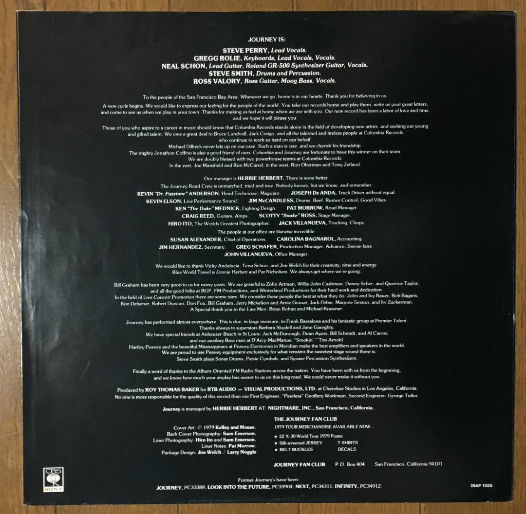 Journey - Evolution LP Japan 1979 CBS/Sony 25AP 1355 w/ Obi & Liner Notes
