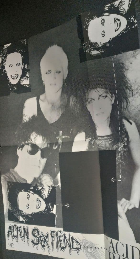 Alien Sex Fiend - Acid Bath LP Japan Original Vinyl Goth Post-Punk w/ Obi Poster