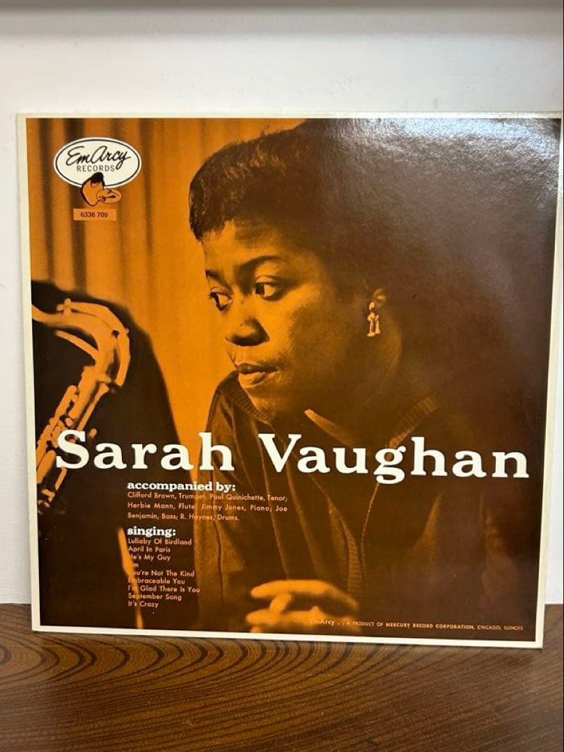 Sarah Vaughan with Clifford Brown EmArcy Jazz Vinyl LP Netherlands Pressing