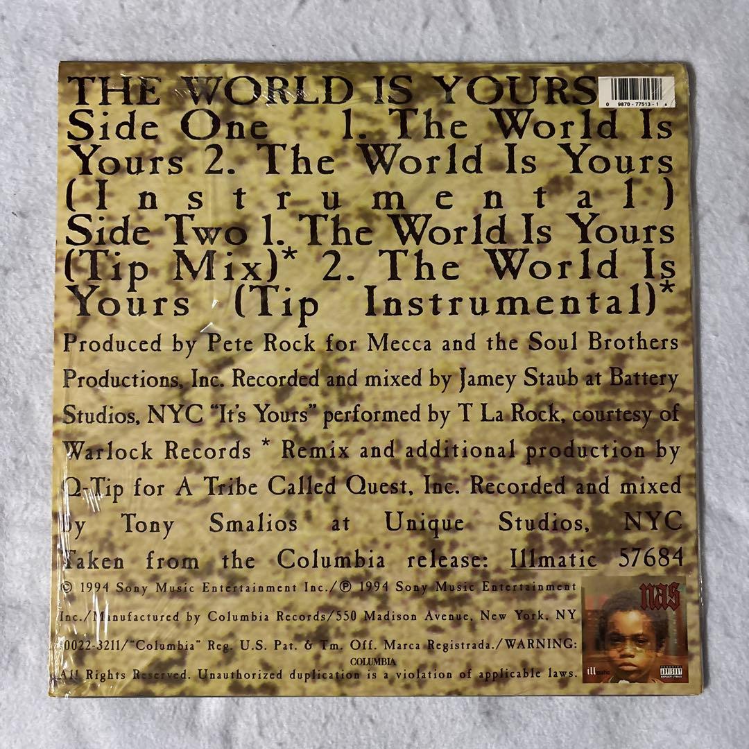 Nas - The World Is Yours 12" Vinyl Single (1994, US Original) Pete Rock Q-Tip