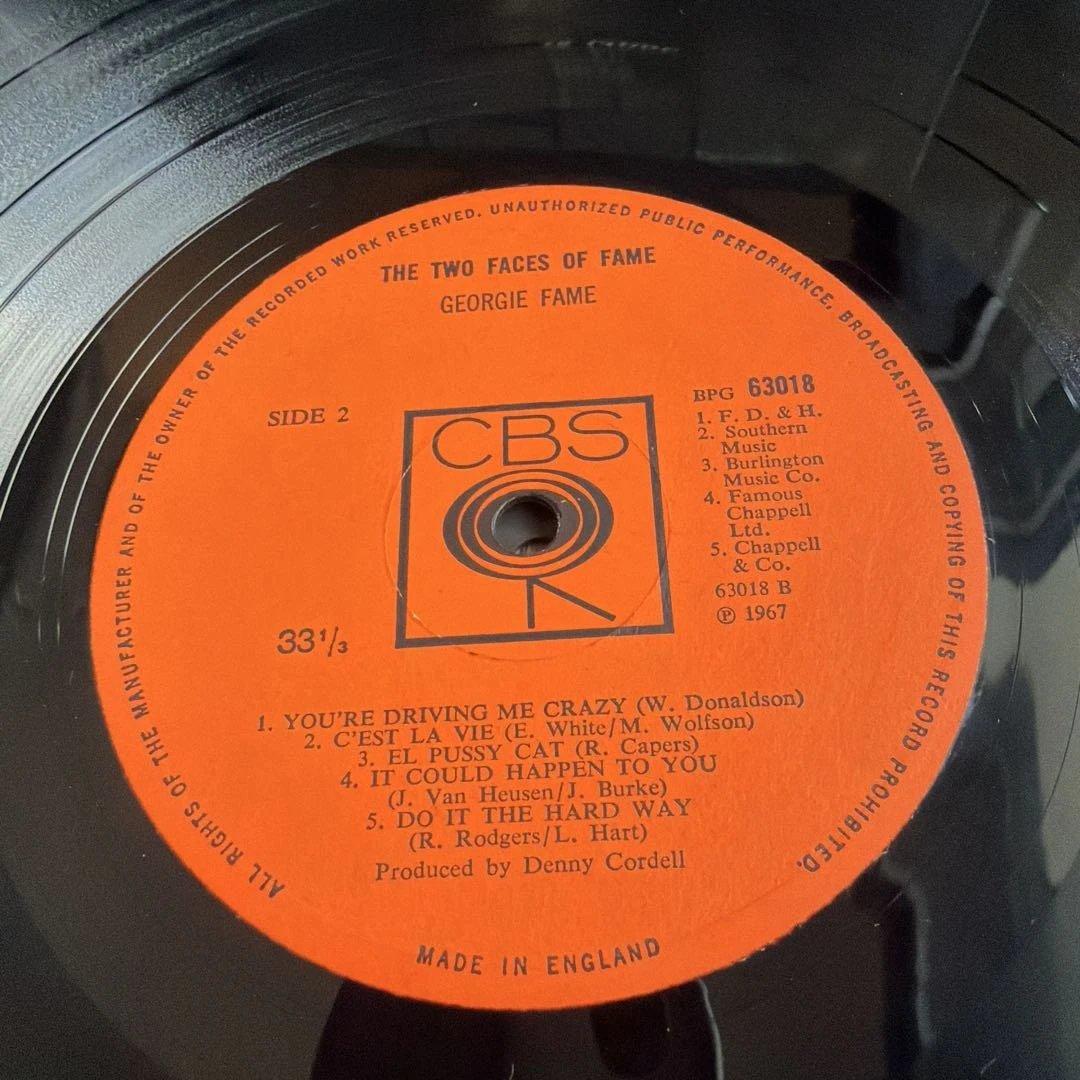 Georgie Fame The Two Faces of Fame UK Original Mono LP 1967 CBS 63018 A1/B1