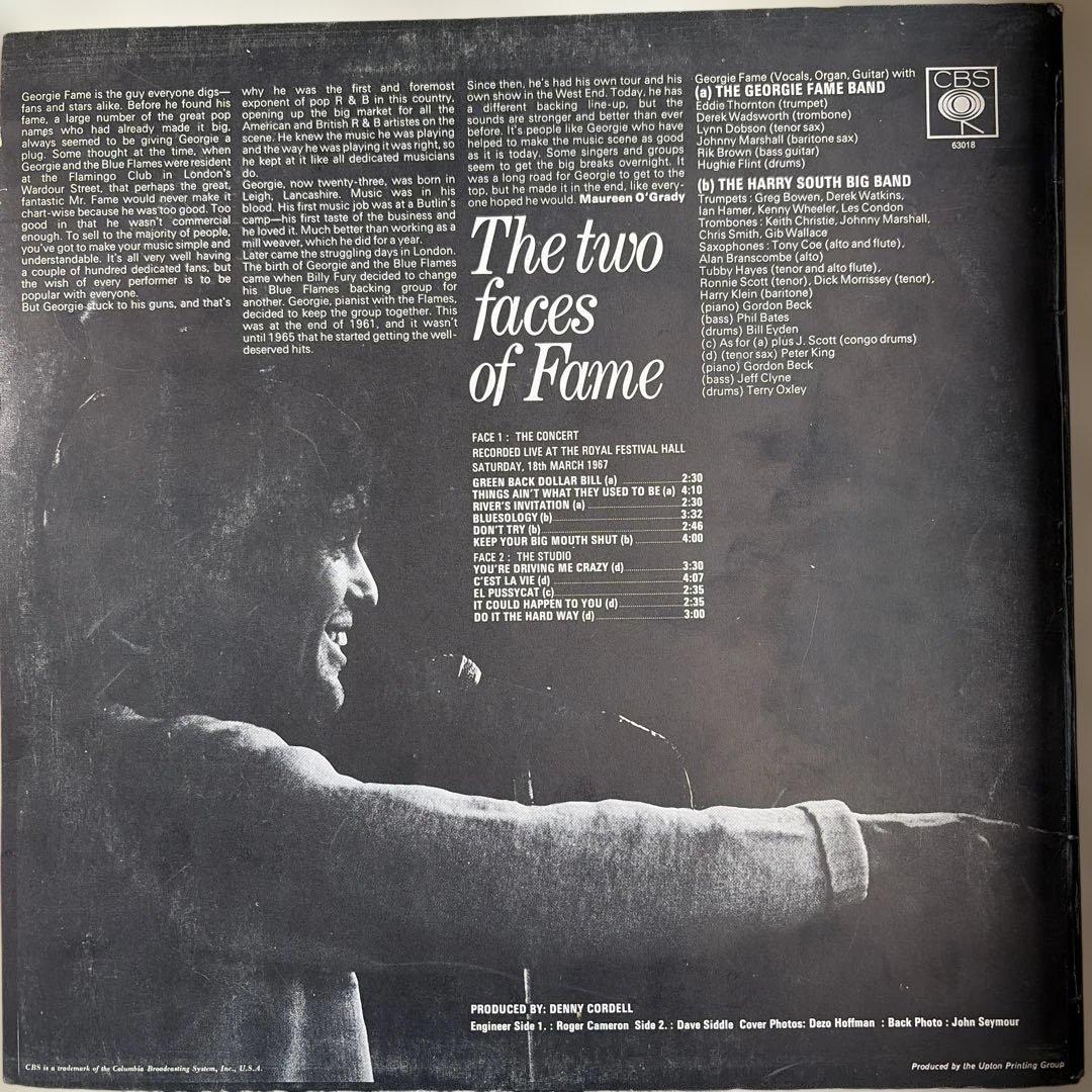 Georgie Fame The Two Faces of Fame UK Original Mono LP 1967 CBS 63018 A1/B1