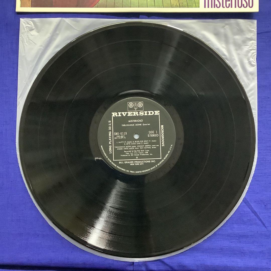Thelonious Monk Quartet - Misterioso LP Japan Jazz Riverside SMJ-6119 Hard Bop