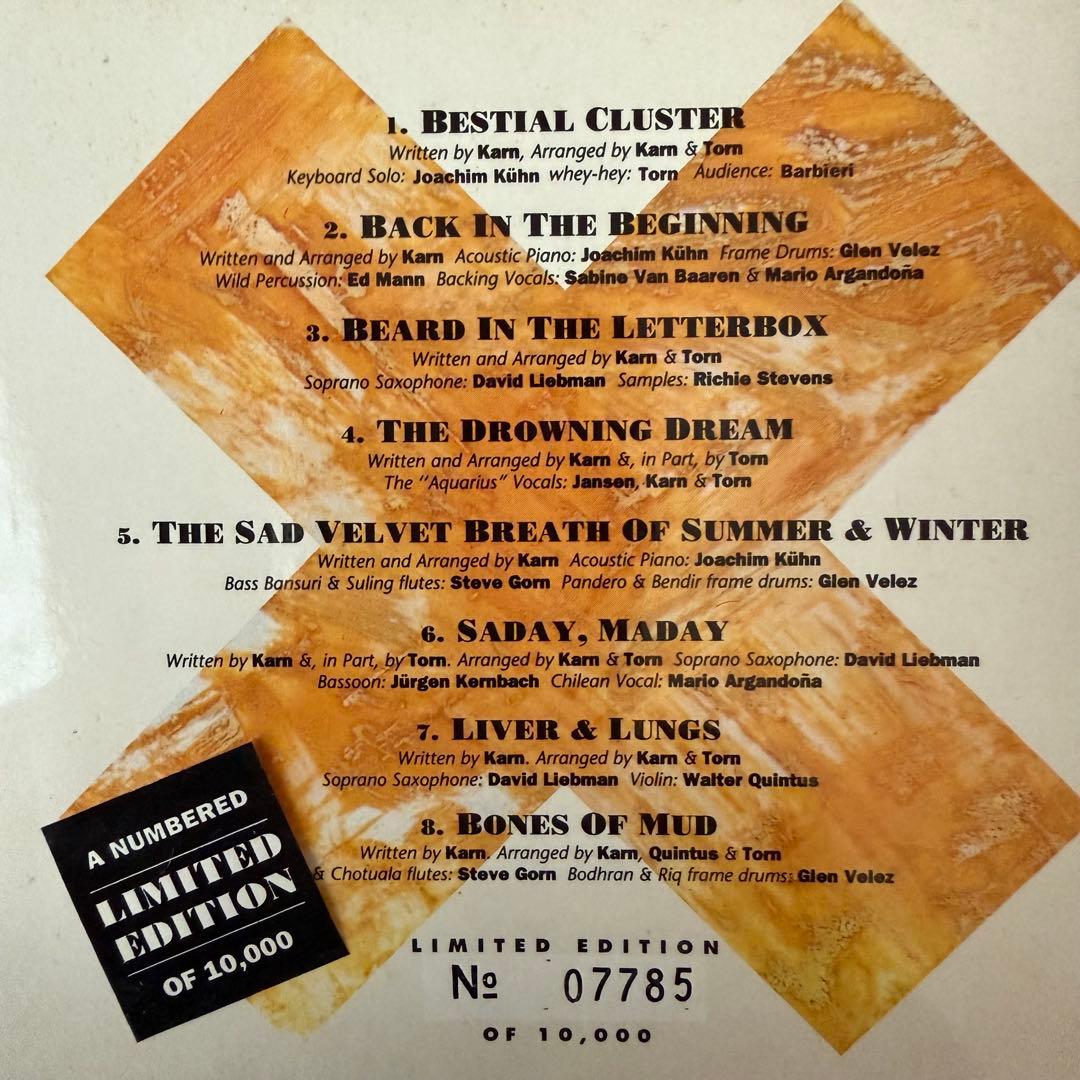 Mick Karn Bestial Cluster Limited Numbered 10-Panel Digipak CD 1993 Japan Rock
