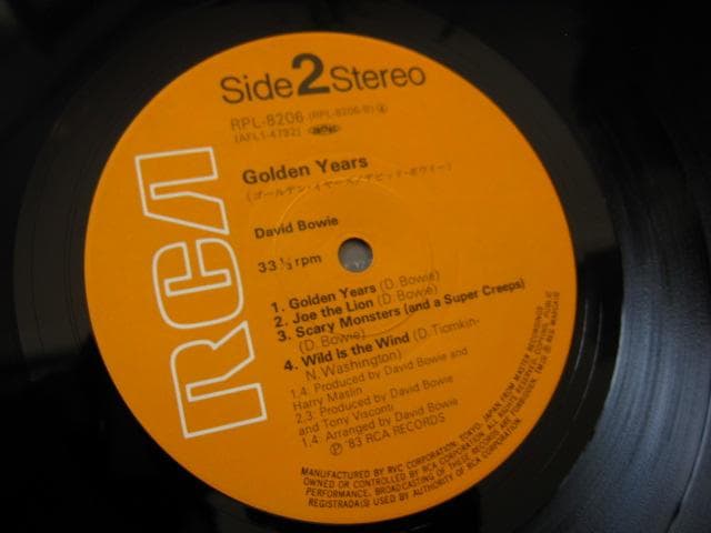 David Bowie - Golden Years LP Japan Pressing w/ OBI & Inserts Classic Rock