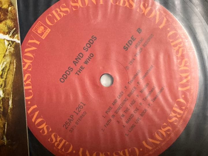The Who - Odds & Sods LP Japan 1974 CBS/Sony 25AP 1261 Obi Included