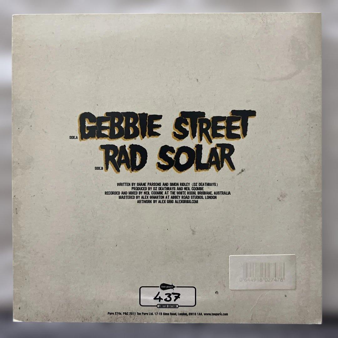 DZ Deathrays Gebbie Street 7" Yellow Vinyl Single Limited Numbered Rare