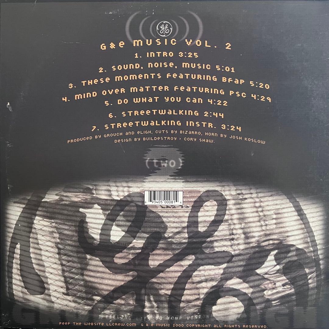Grouch & Eligh - G&E Music Vol. 2 Vinyl LP Rare Purple Color Underground Hip Hop