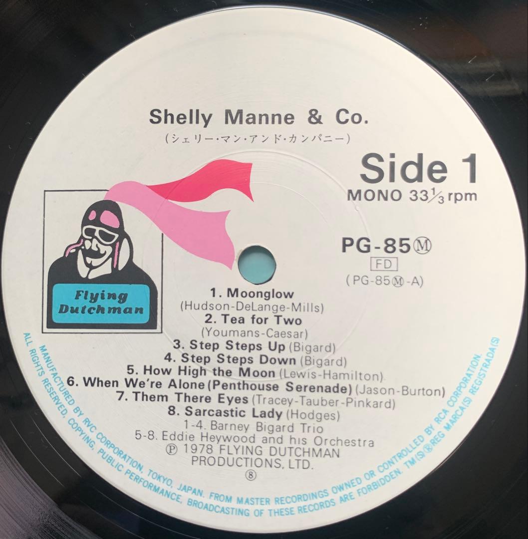Shelly Manne & Co. LP Japan Flying Dutchman PG-85(M) 1978 Jazz Reissue Mono