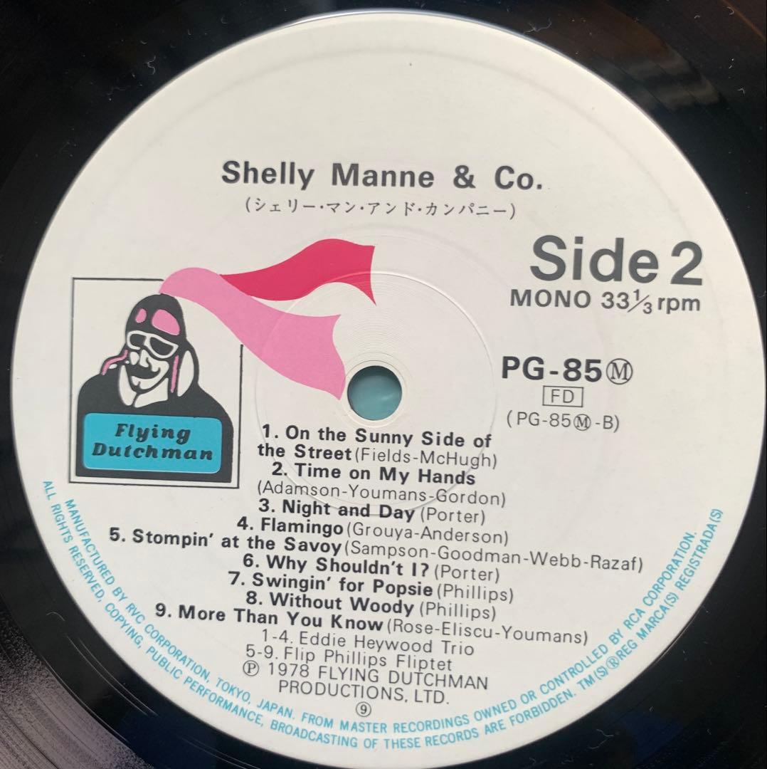 Shelly Manne & Co. LP Japan Flying Dutchman PG-85(M) 1978 Jazz Reissue Mono