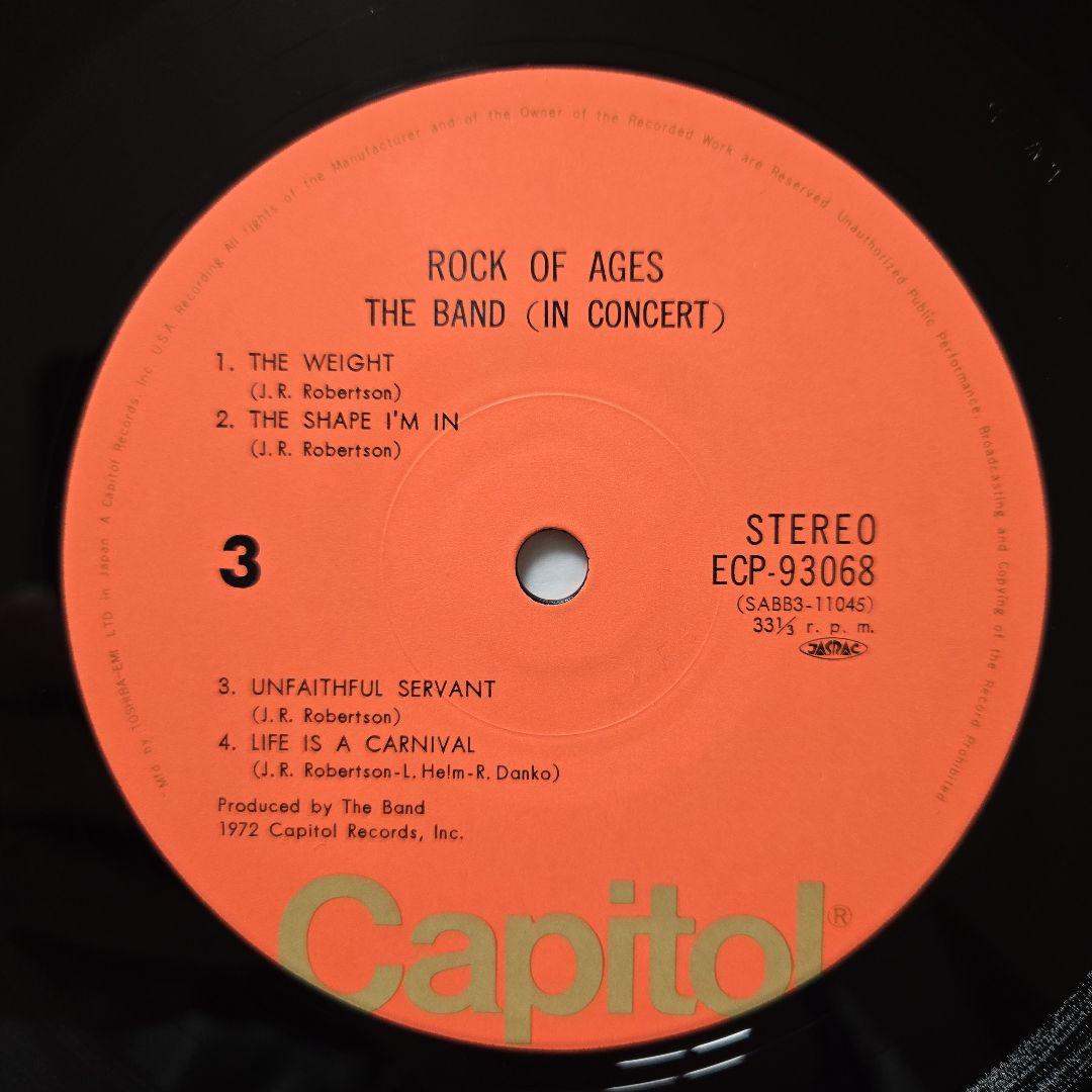 The Band - Rock Of Ages LP Rare Error Cover Japan Pressing ECP-93067B