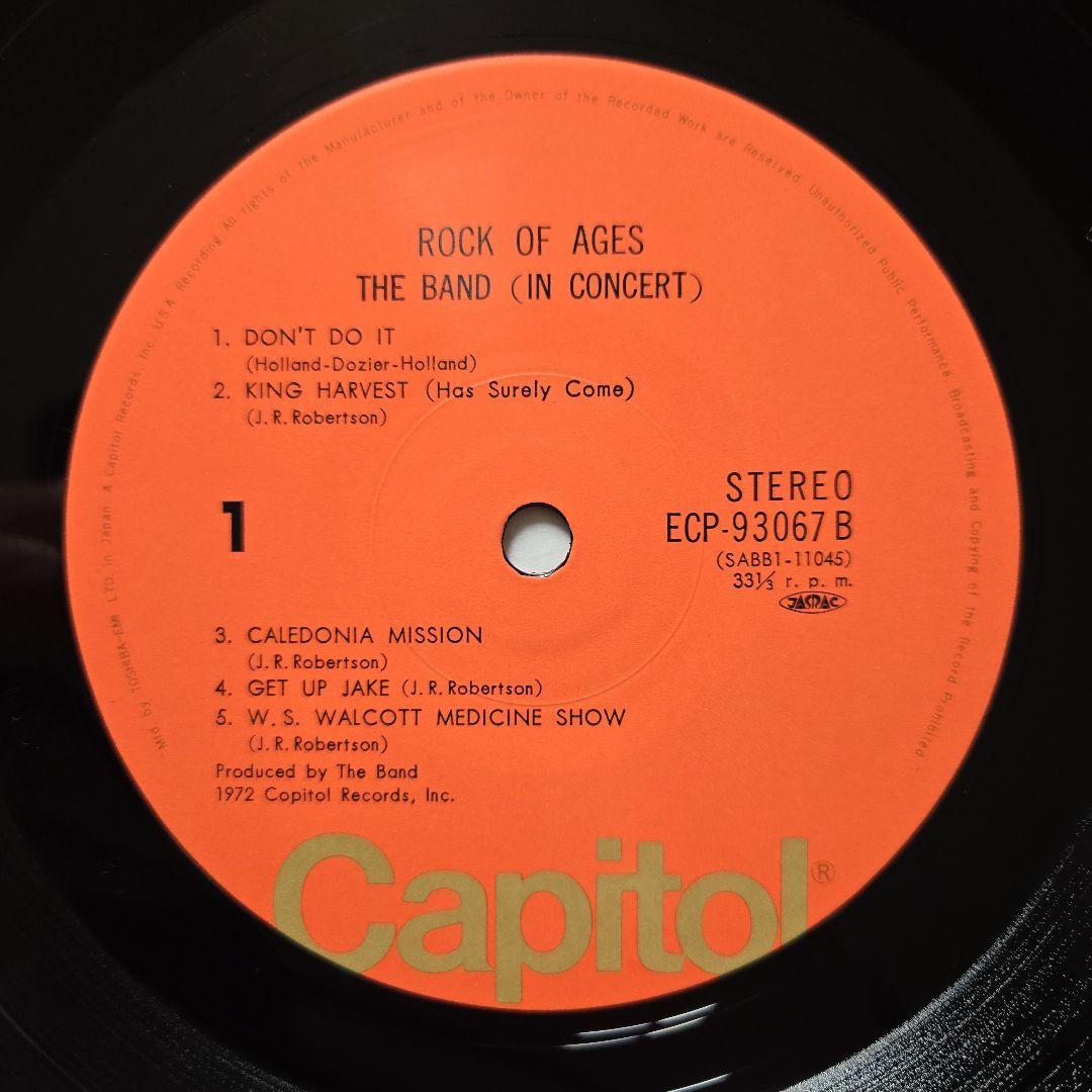 The Band - Rock Of Ages LP Rare Error Cover Japan Pressing ECP-93067B
