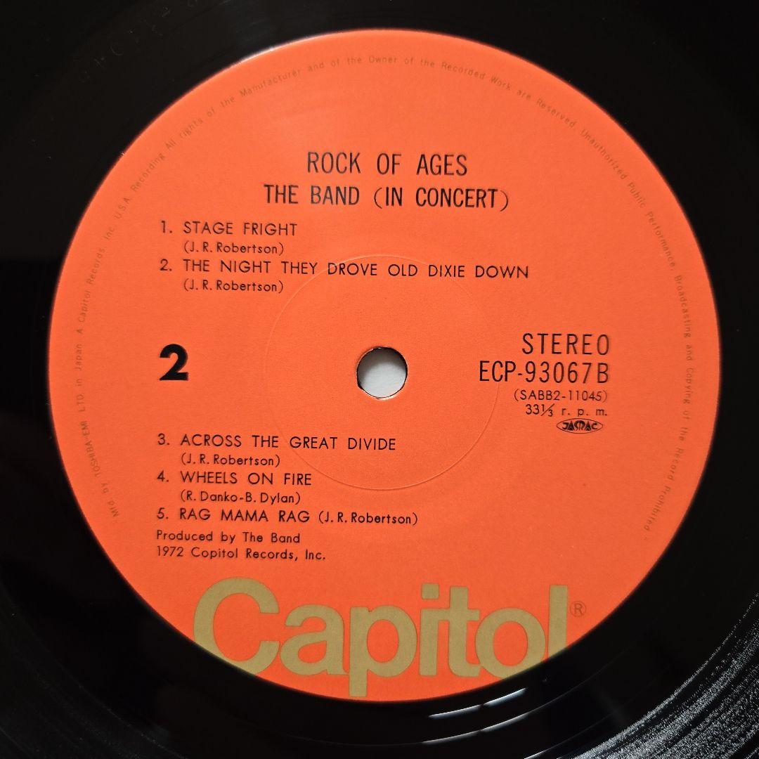 The Band - Rock Of Ages LP Rare Error Cover Japan Pressing ECP-93067B
