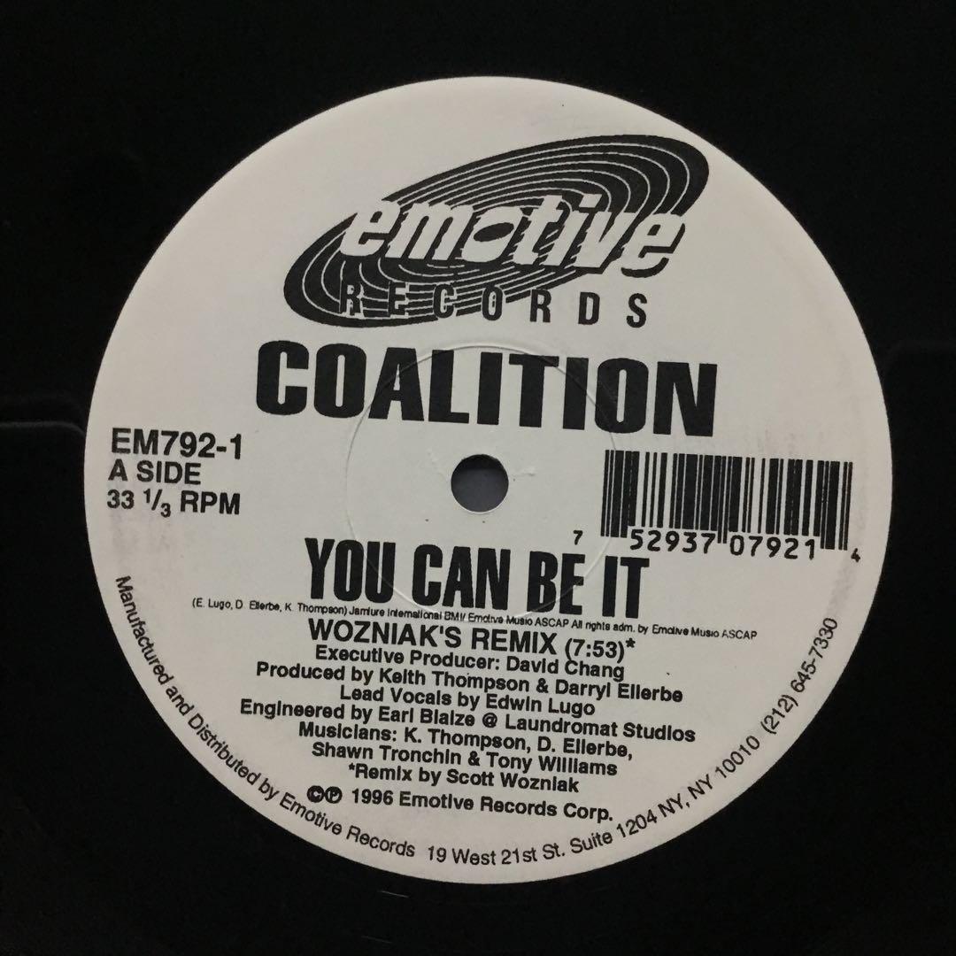 COALITION - You Can Be It 12" Vinyl Record 1996 Emotive Records House