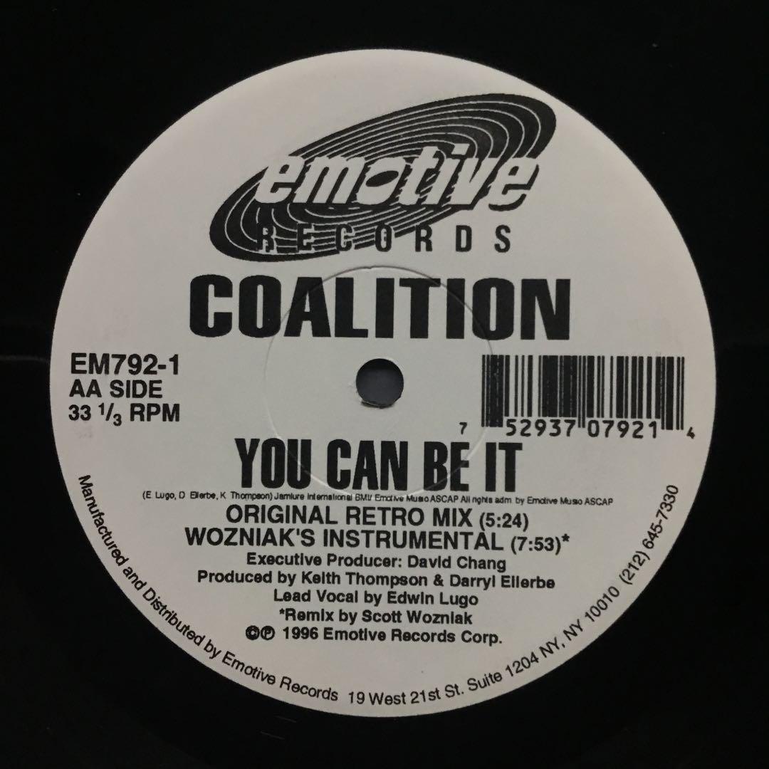 COALITION - You Can Be It 12" Vinyl Record 1996 Emotive Records House