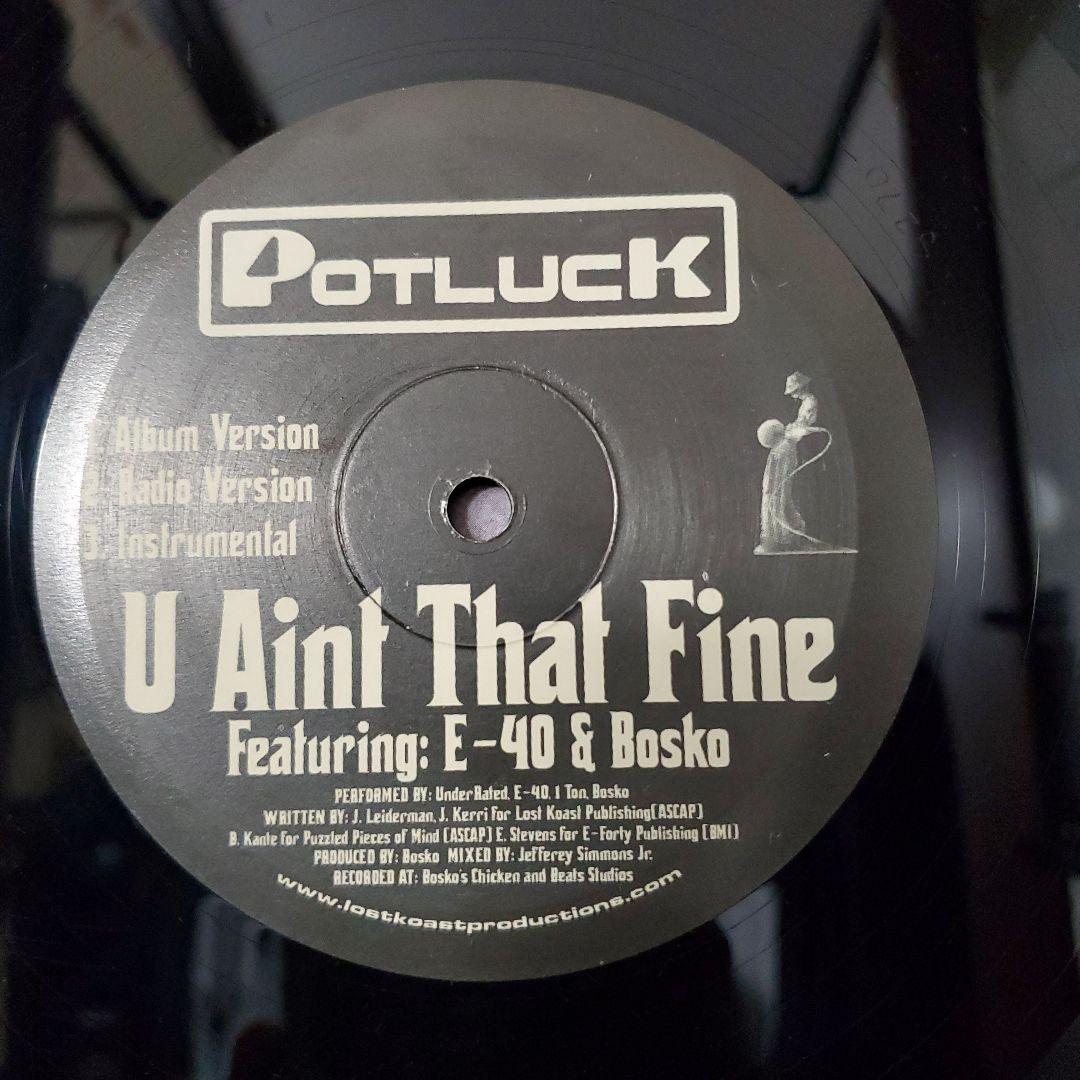 Potluck - U Aint That Fine / Hip-Hop 12" Single E-40 Living Legends West Coast