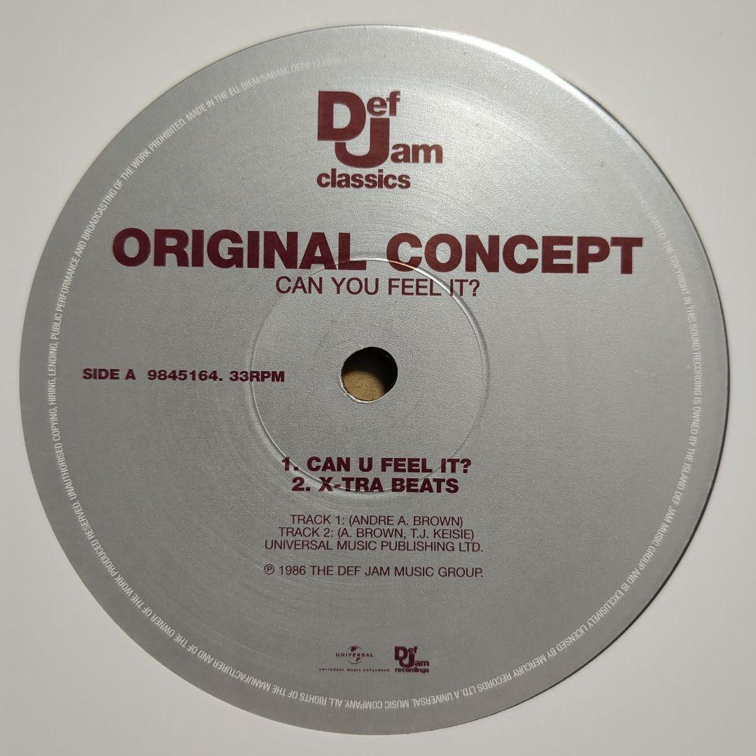 Original Concept - Can U Feel It? 12" Vinyl Hip Hop Def Jam Classics 1986