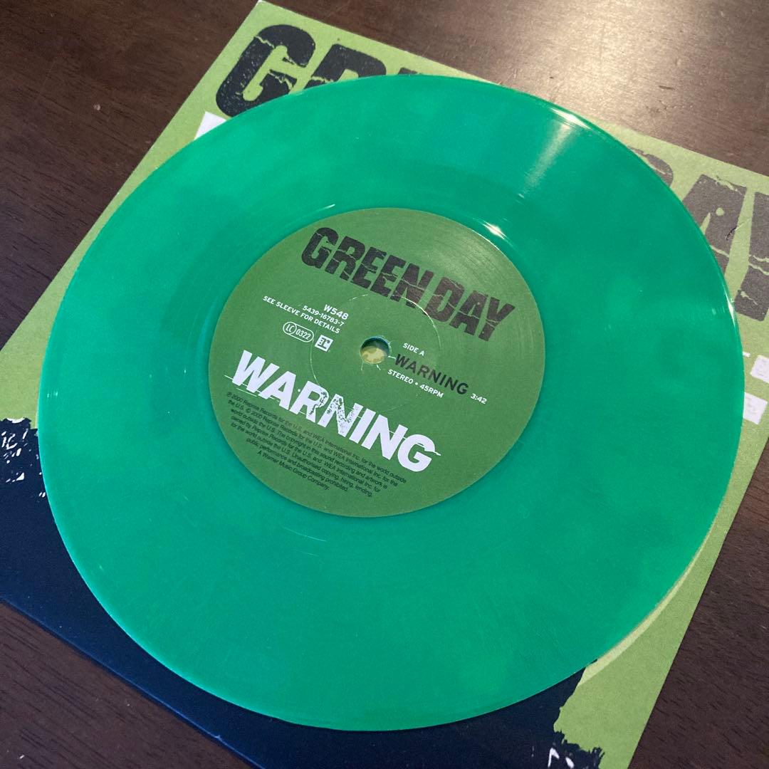 Green Day - Warning 7" Single Green Vinyl Punk Rock Record