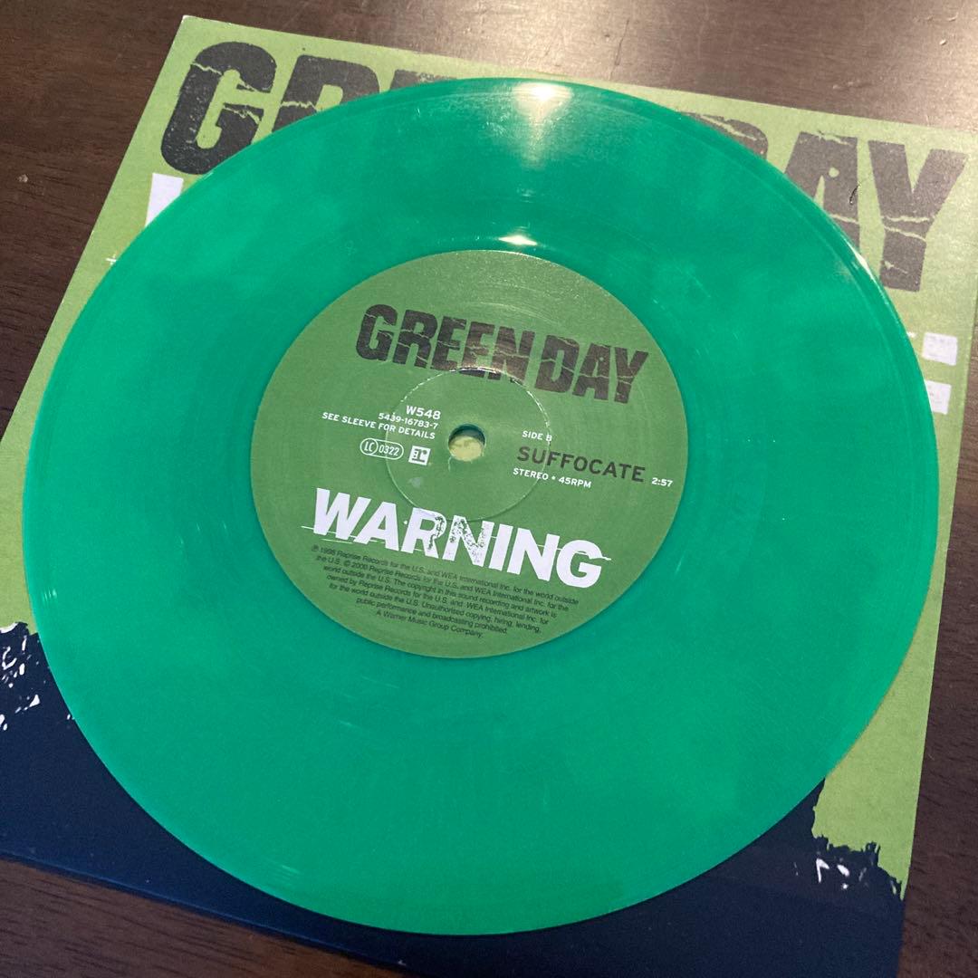 Green Day - Warning 7" Single Green Vinyl Punk Rock Record