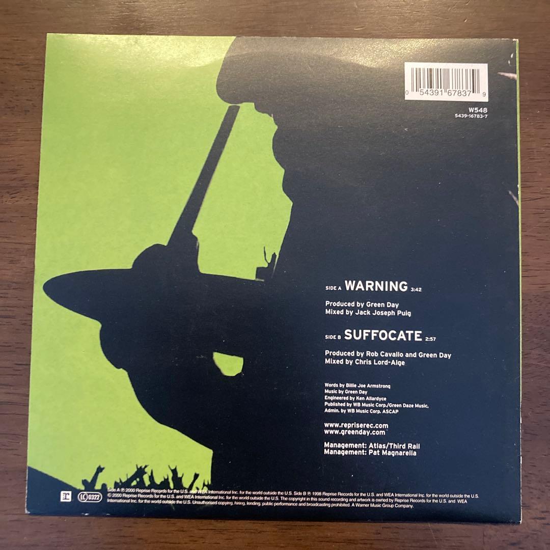 Green Day - Warning 7" Single Green Vinyl Punk Rock Record