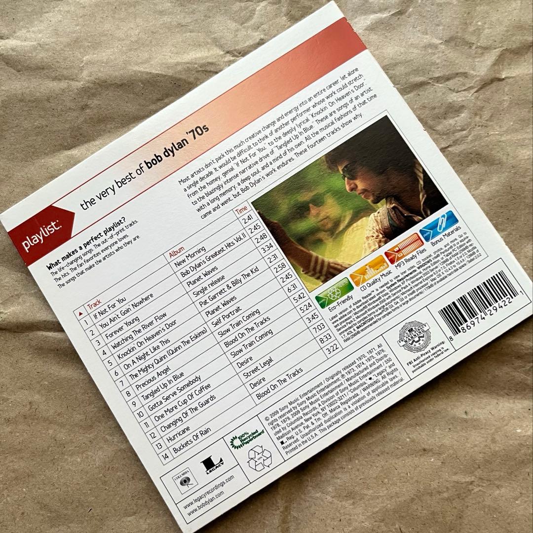 Bob Dylan Playlist: The Very Best of the 70s CD US Press 2009 Eco-Friendly