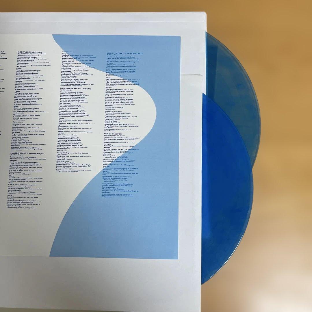 Gloria Estefan Into The Light 2LP Blue Marbled Vinyl 180g Ltd 2000 #000065