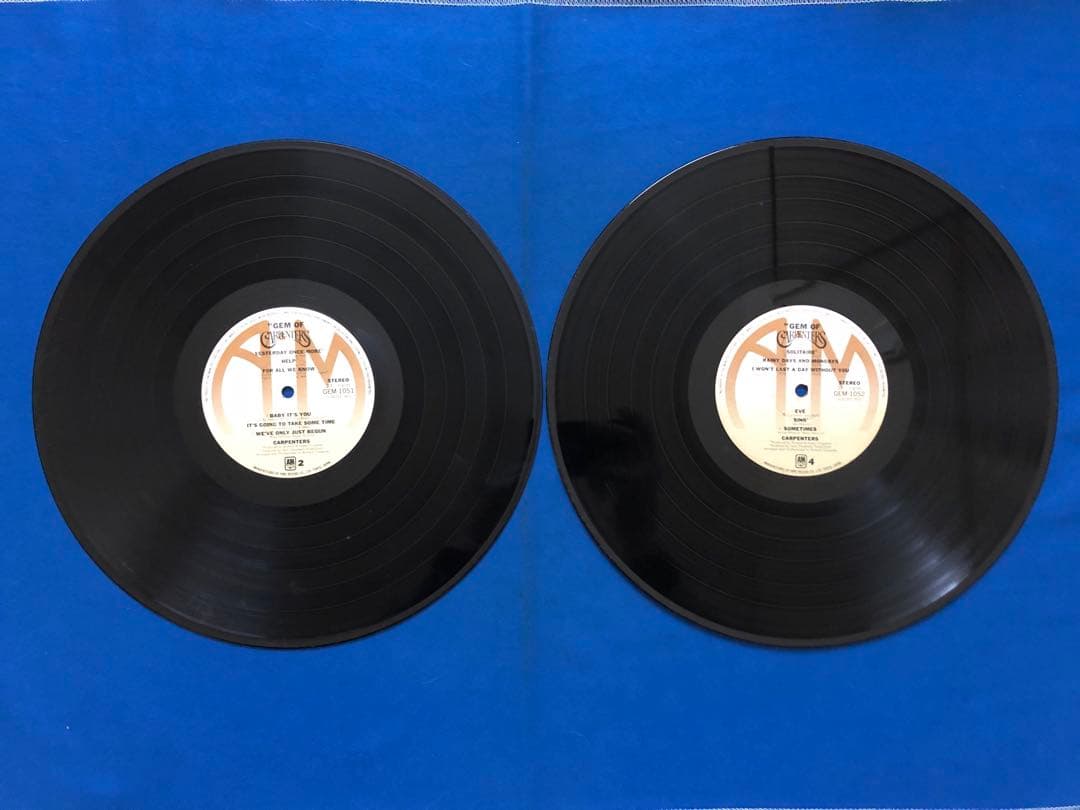 Carpenters Gem of Carpenters 2LP Japan 1975 Gatefold Compilation Obi Included