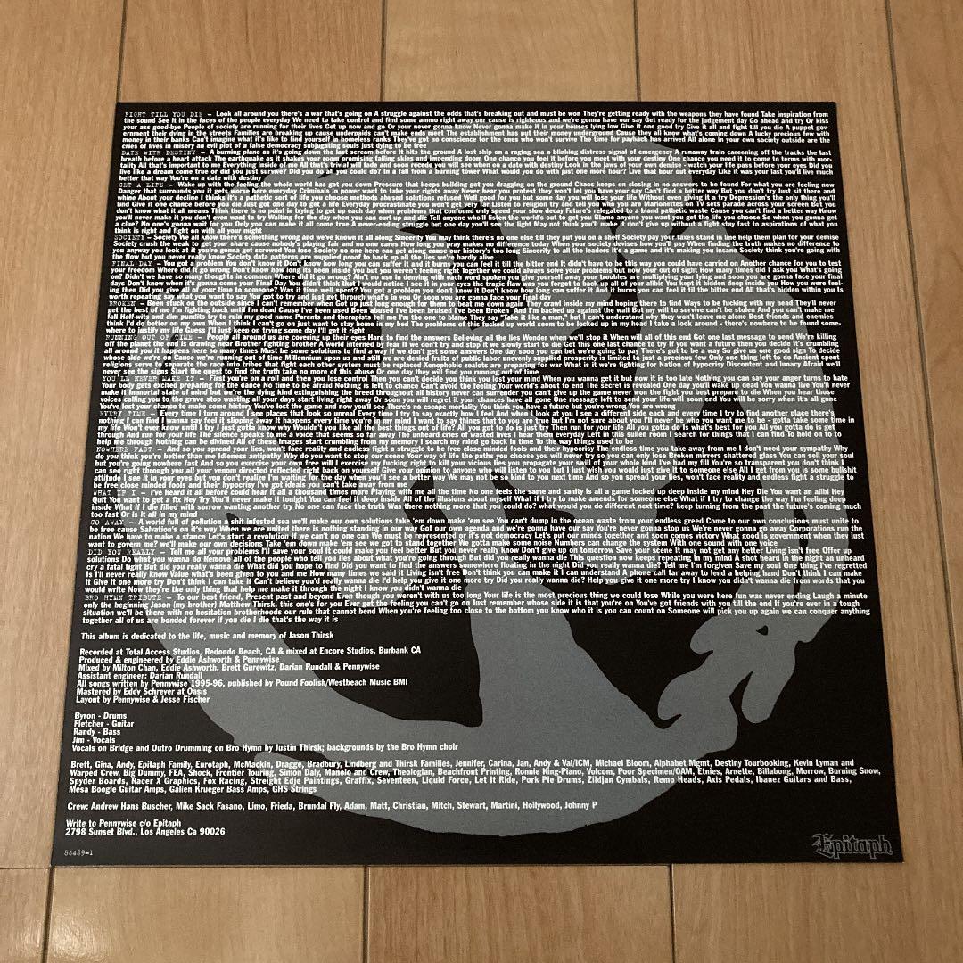 PENNYWISE Full Circle LP 1997 Original Epitaph Pressing Vinyl Punk Rock