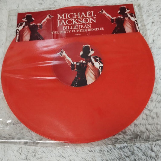 Michael Jackson Billie Jean The Dirty Funker Remixes 12" Red Vinyl Record Rare
