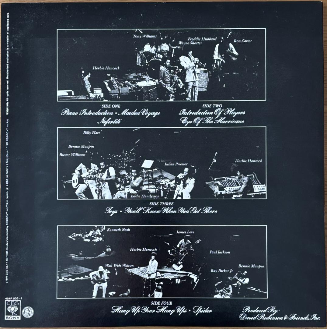 Herbie Hancock V.S.O.P. 2LP Live 1977 Japan Pressing Jazz Fusion