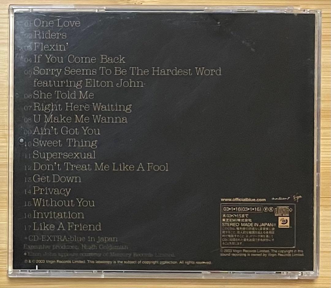 Blue - One Love CD Japan Press with OBI 2003 Includes Bonus Tracks