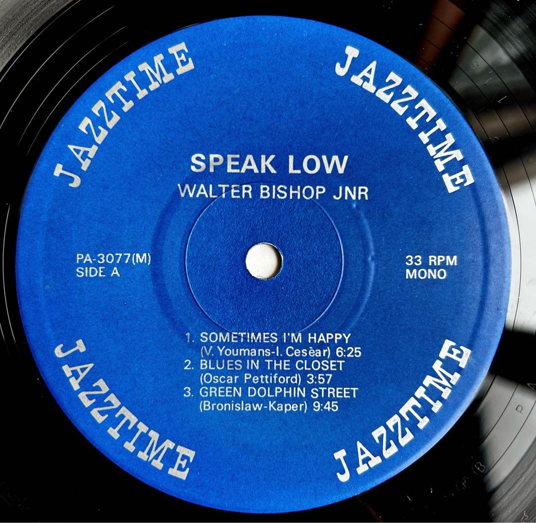 The Walter Bishop Jr. Trio - Speak Low LP Japan JazzTime Trio Records w/ Obi