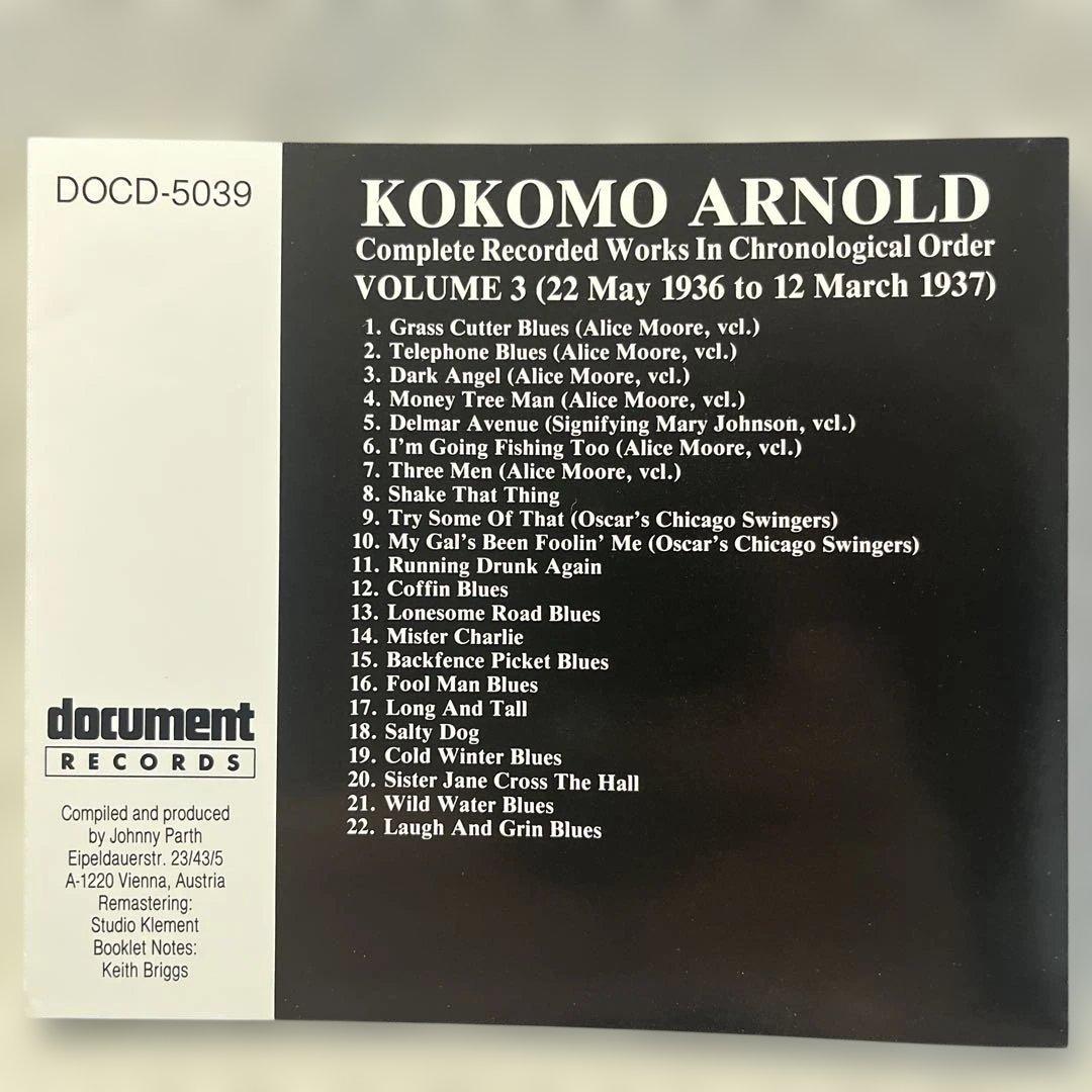 Kokomo Arnold CD Complete Recorded Works Vol 3 1936-1937 Document Records Import