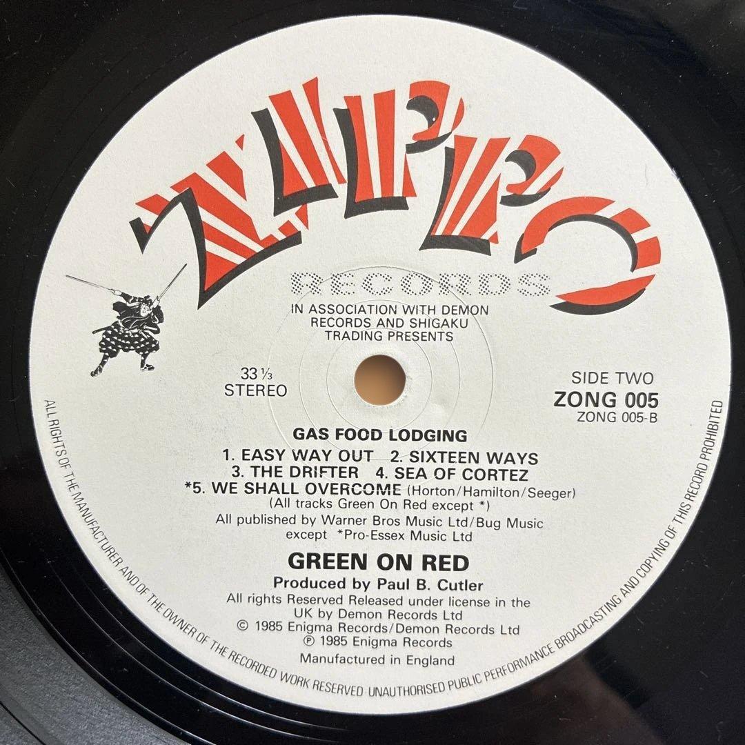 Green On Red Gas Food Lodging 1985 UK Vinyl LP Paisley Underground Enigma